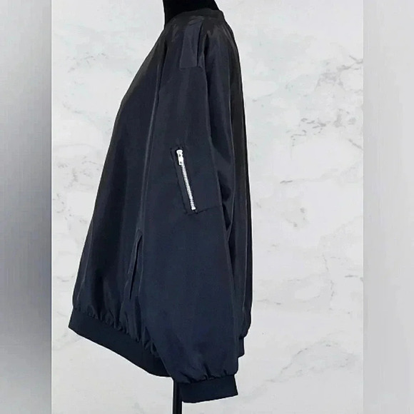 Black Nylon Cotton Spring Lightweight Jacket - Picture 4 of 6